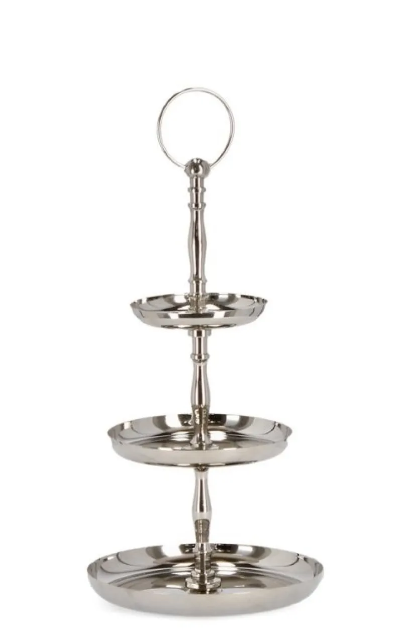 Sale Bizzotto ALZATA 3P DECORATIVA SIMLA ARGENTO H32