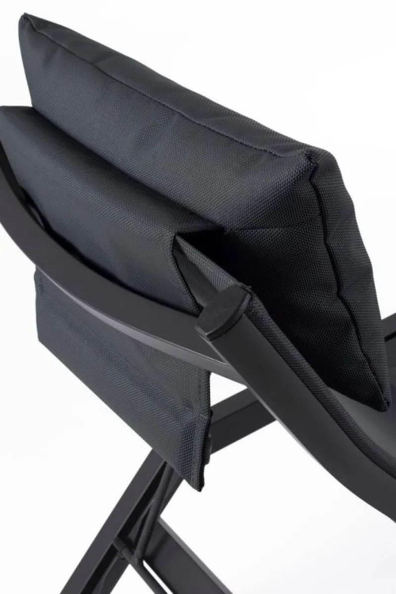 Bizzotto CHAISE LONGUE IN ALLUMINIO ANTRACITE JX55 - KRION