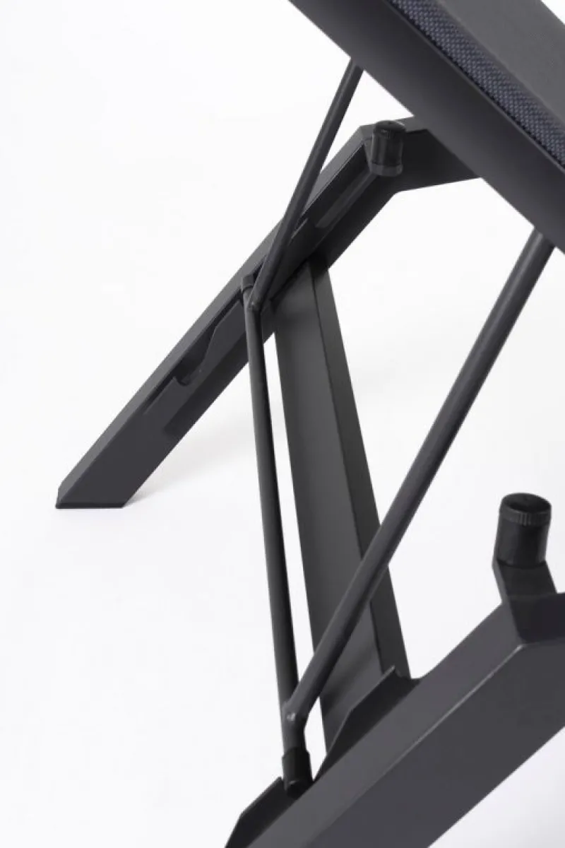 Bizzotto CHAISE LONGUE IN ALLUMINIO ANTRACITE JX55 - KRION