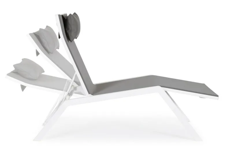 New Bizzotto CHAISE LONGUE IN ALLUMINIO BIANCO JX11 - KRION