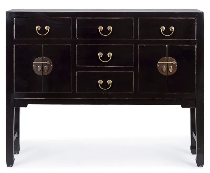 Bizzotto CONSOLLE IN LEGNO NERO - JINAN
