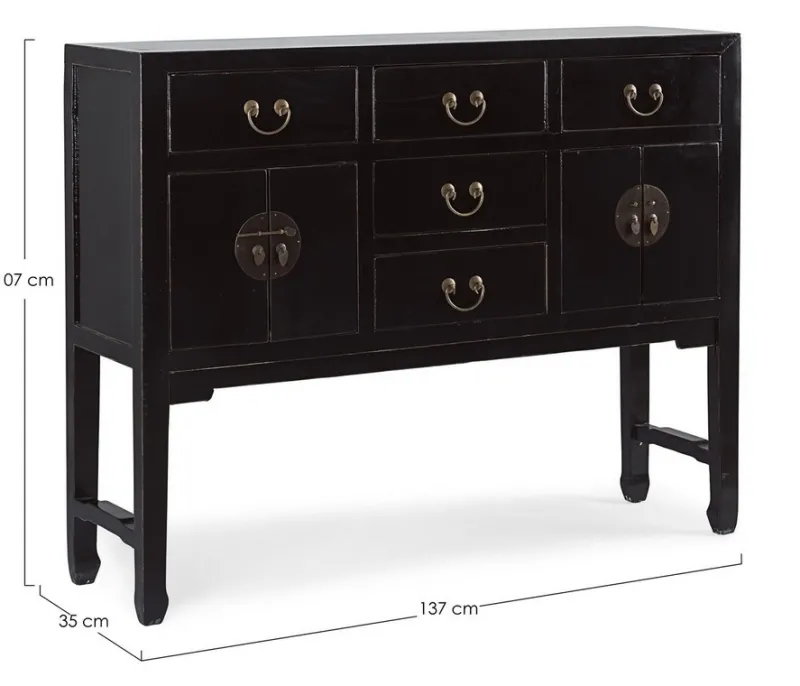 Bizzotto CONSOLLE IN LEGNO NERO - JINAN