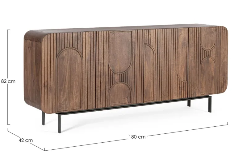 Outlet Bizzotto CREDENZA 4 ANTE IN LEGNO - ORISSA