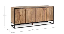 Discount Bizzotto CREDENZA 4 ANTE IN LEGNO SHEESHAM - NARTAN