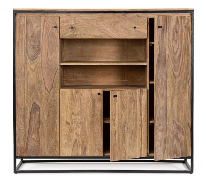 Clearance Bizzotto CREDENZA ALTA IN LEGNO SHEESHAM - NARTAN