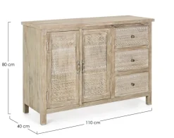 Outlet Bizzotto CREDENZA IN LEGNO 2 ANTE - MAYRA