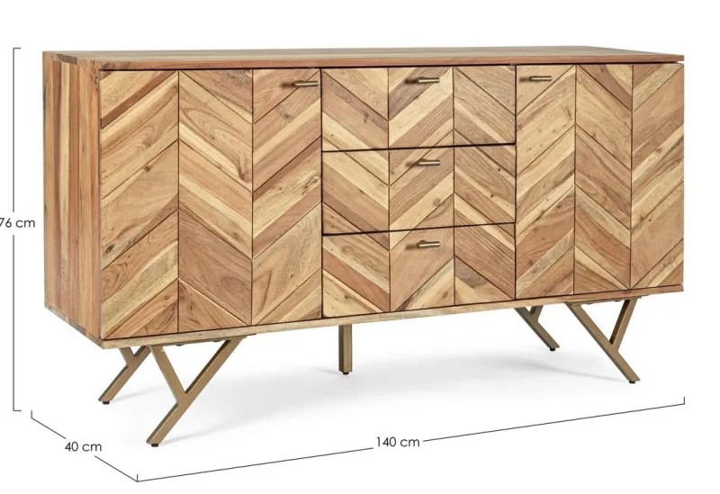 Hot Bizzotto CREDENZA IN LEGNO 2 ANTE - RAIDA