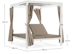 Hot Bizzotto DAYBED IN ALLUMINIO BIANCO KS01 - DREAM