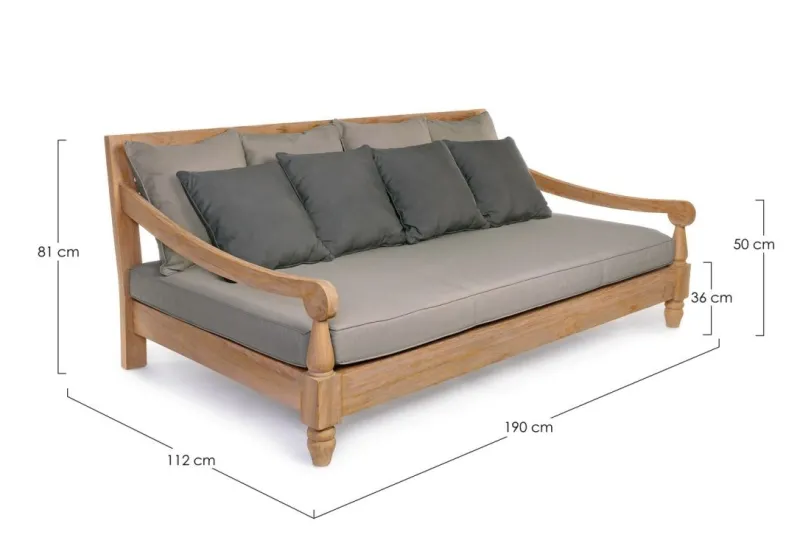 New Bizzotto DAYBED IN TEAK SFODERABILE - BALI FSC