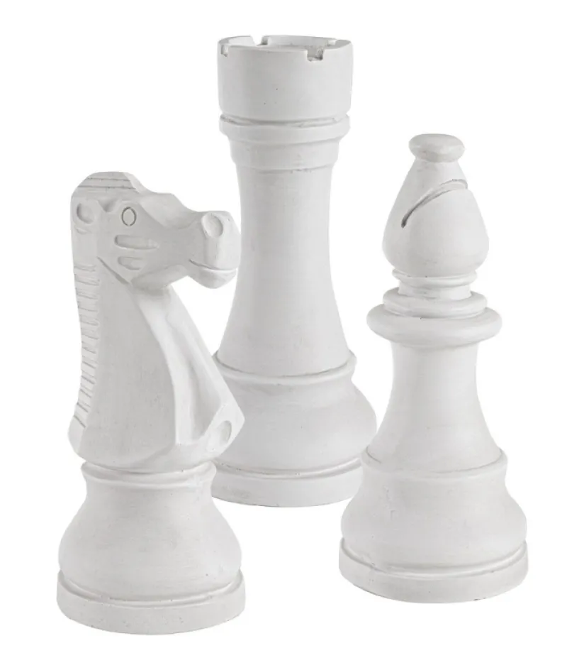 Outlet Bizzotto DECORAZIONE CHESS 3FIGURE BIANCO ASS3