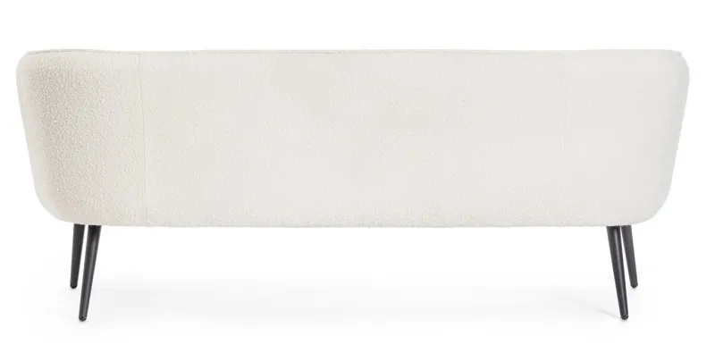 Best Bizzotto DIVANO 3 POSTI EFFETTO BOUCLE' BIANCO - AVRIL