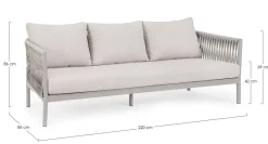 Hot Bizzotto DIVANO 3 POSTI MOON WG24 - FLORENCIA