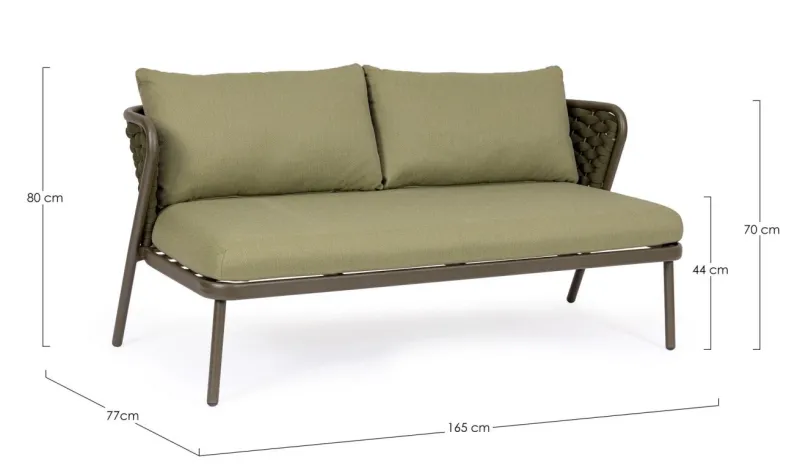 New Bizzotto DIVANO 2 POSTI OLIV QS24 - HARLOW