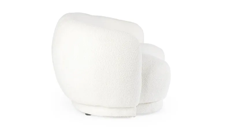 Clearance Bizzotto DIVANO EFFETTO BOUCLE' BIANCO - TECLA