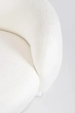 Clearance Bizzotto DIVANO EFFETTO BOUCLE' BIANCO - TECLA