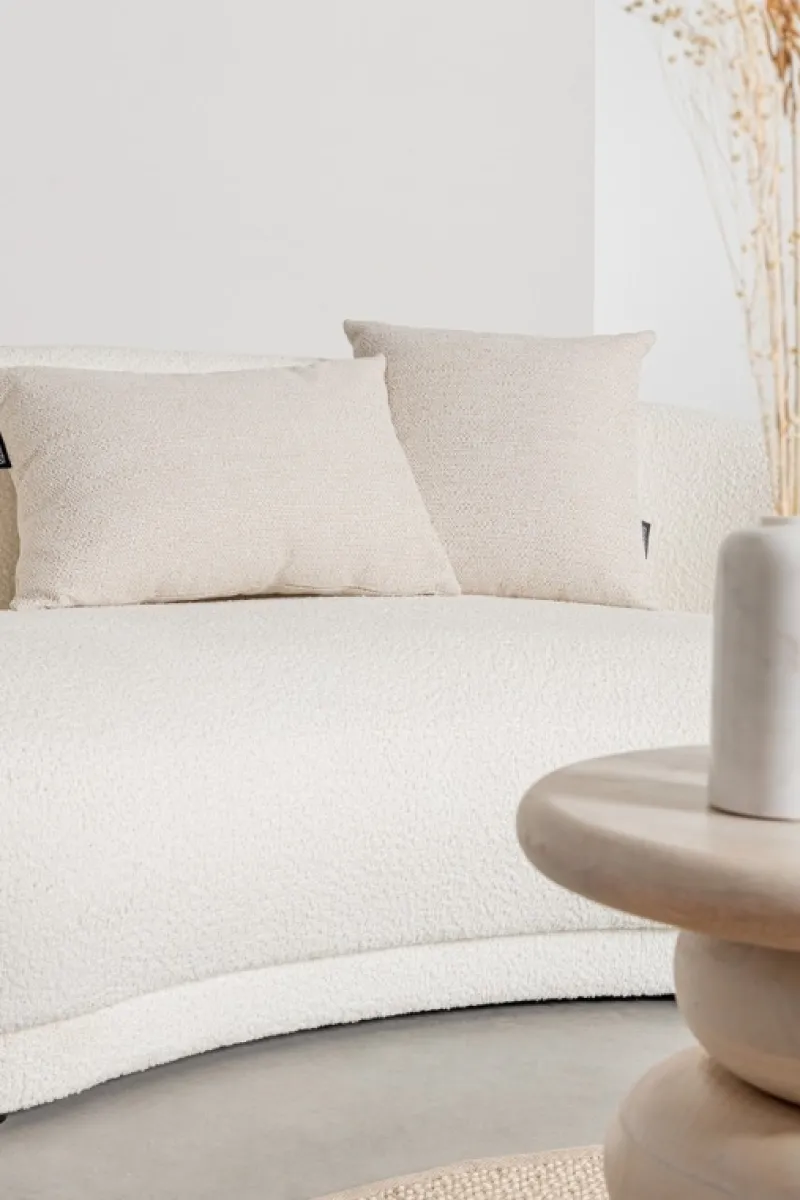 Clearance Bizzotto DIVANO EFFETTO BOUCLE' BIANCO - TECLA