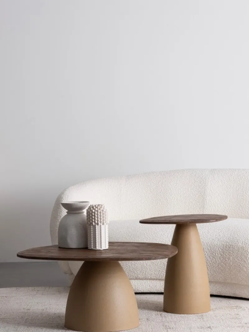 Clearance Bizzotto DIVANO EFFETTO BOUCLE' BIANCO - TECLA