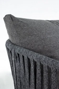 Hot Bizzotto DIVANO IN CORDA PER ESTERNO ANTRACITE WG21 - FLORENCIA