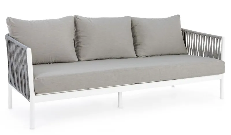 Clearance Bizzotto DIVANO IN CORDA PER ESTERNO BIANCO WG20 - FLORENCIA