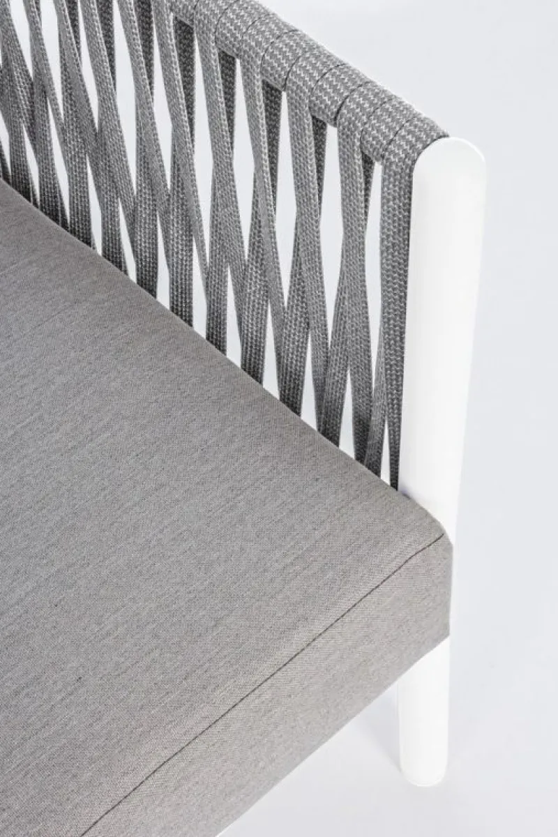 Clearance Bizzotto DIVANO IN CORDA PER ESTERNO BIANCO WG20 - FLORENCIA