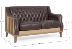 Bizzotto DIVANO IN ECOPELLE - RAYMOND