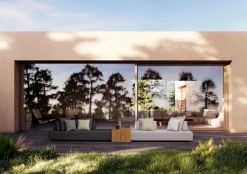 Hot Bizzotto DIVANO IN TESSUTO PER ESTERNO ANTRACITE - PIPER