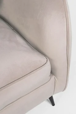 Bizzotto DIVANO IN VELLUTO GRIGIO CHIARO - CANDIS