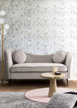 Bizzotto DIVANO IN VELLUTO GRIGIO CHIARO - CANDIS