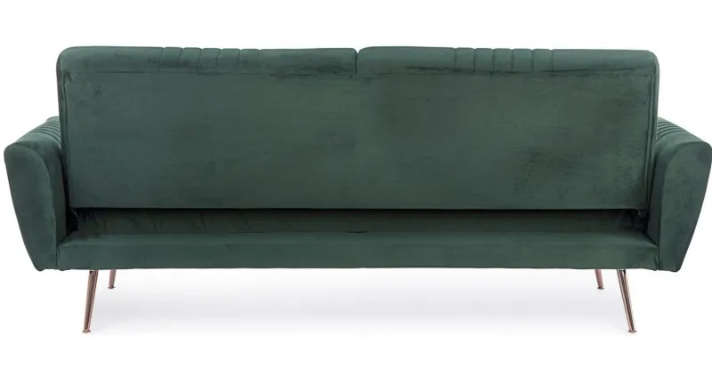 Clearance Bizzotto DIVANO LETTO IN VELLUTO VERDE SCURO - JOHNNY