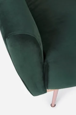 Clearance Bizzotto DIVANO LETTO IN VELLUTO VERDE SCURO - JOHNNY