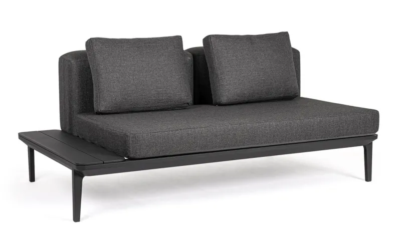 New Bizzotto DIVANO LOUNGE IN ALLUMINIO ANTRACITE WG21 - MATRIX