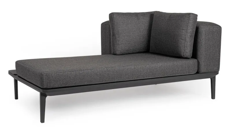 New Bizzotto DIVANO LOUNGE IN ALLUMINIO ANTRACITE WG21 - MATRIX