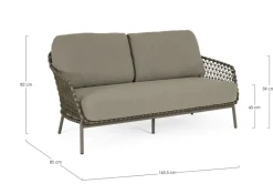 Online Bizzotto DIVANO 2-3P C-C IVISSA VERDE