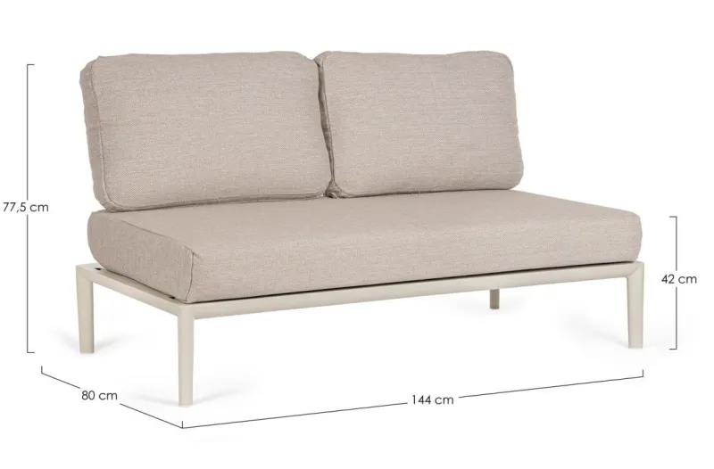 Outlet Bizzotto DIVANO 2P MODULARE C-C GERALD PELICAN