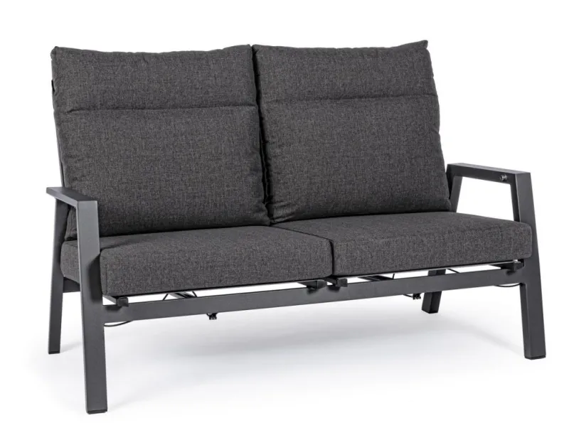 New Bizzotto DIVANO RECLINABILE IN ALLUMINIO ANTRACITE JX55 - KLEDI