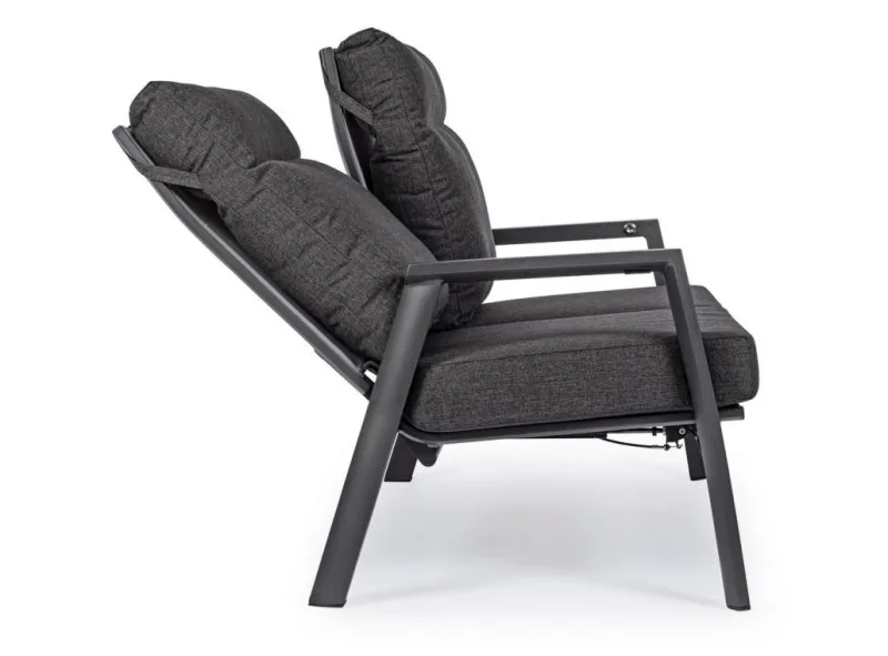 New Bizzotto DIVANO RECLINABILE IN ALLUMINIO ANTRACITE JX55 - KLEDI