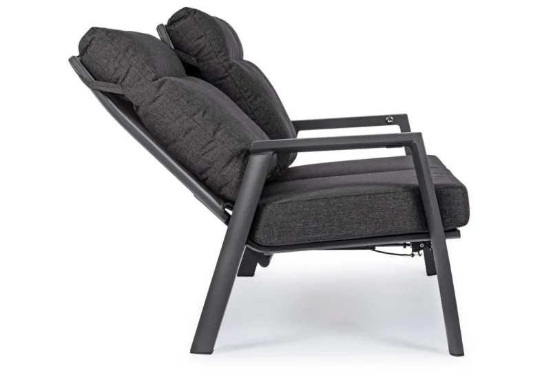 New Bizzotto DIVANO RECLINABILE IN ALLUMINIO ANTRACITE JX55 - KLEDI
