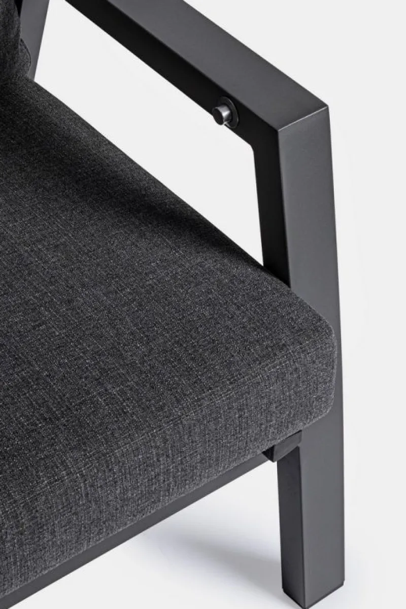 New Bizzotto DIVANO RECLINABILE IN ALLUMINIO ANTRACITE JX55 - KLEDI