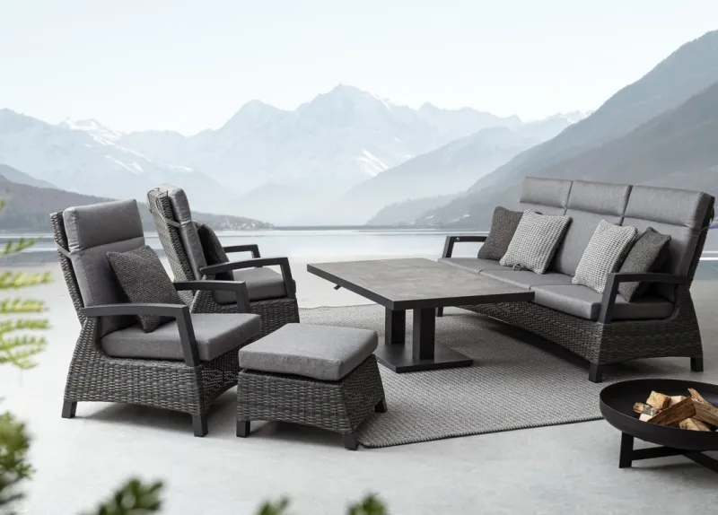 Hot Bizzotto DIVANO RECLINABILE IN ALLUMINIO ANTRACITE JX55 - BRITTON