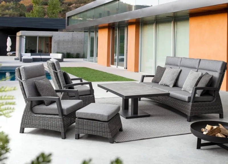 Hot Bizzotto DIVANO RECLINABILE IN ALLUMINIO ANTRACITE JX55 - BRITTON