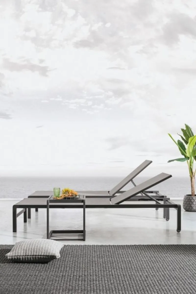 Online Bizzotto LETTINO CON RUOTE IN ALLUMINIO IMPILABILE ANTRACITE - KONNOR