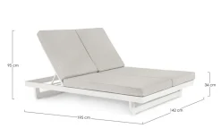 Bizzotto LETTINO DOPPIO IN ALLUMINIO BIANCO WG20 - INFINITY