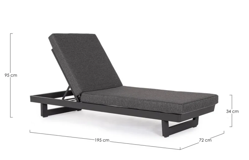 Discount Bizzotto LETTINO IN ALLUMINIO ANTRACITE WG21 - INFINITY