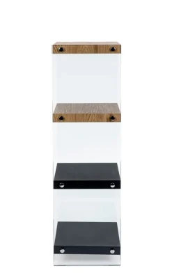 Discount Bizzotto LIBRERIA 4 PIANI NERA - LINE WOOD