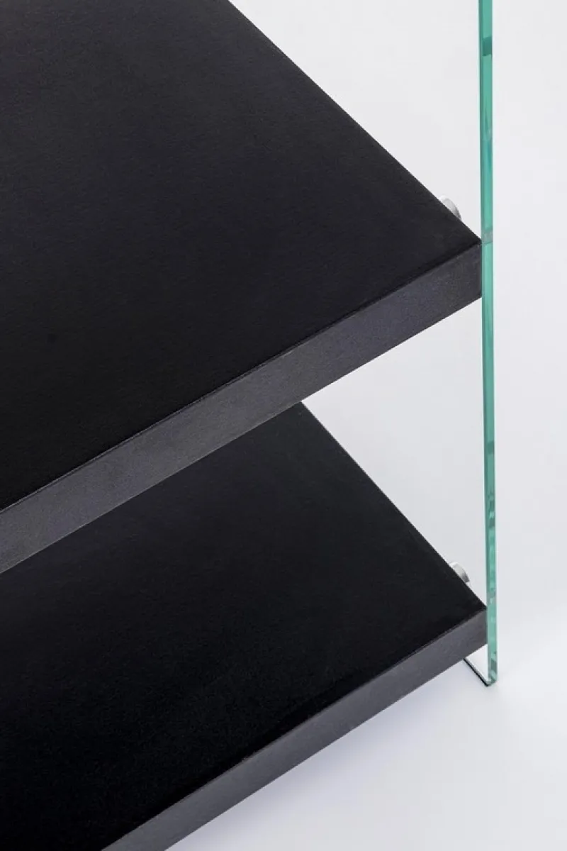 Discount Bizzotto LIBRERIA 4 PIANI NERA - LINE WOOD