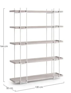 Outlet Bizzotto LIBRERIA IN ACCIAIO - LAUREL