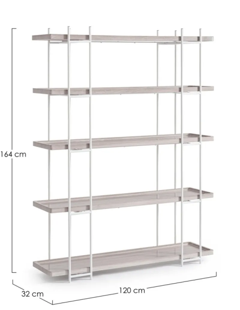 Outlet Bizzotto LIBRERIA IN ACCIAIO - LAUREL