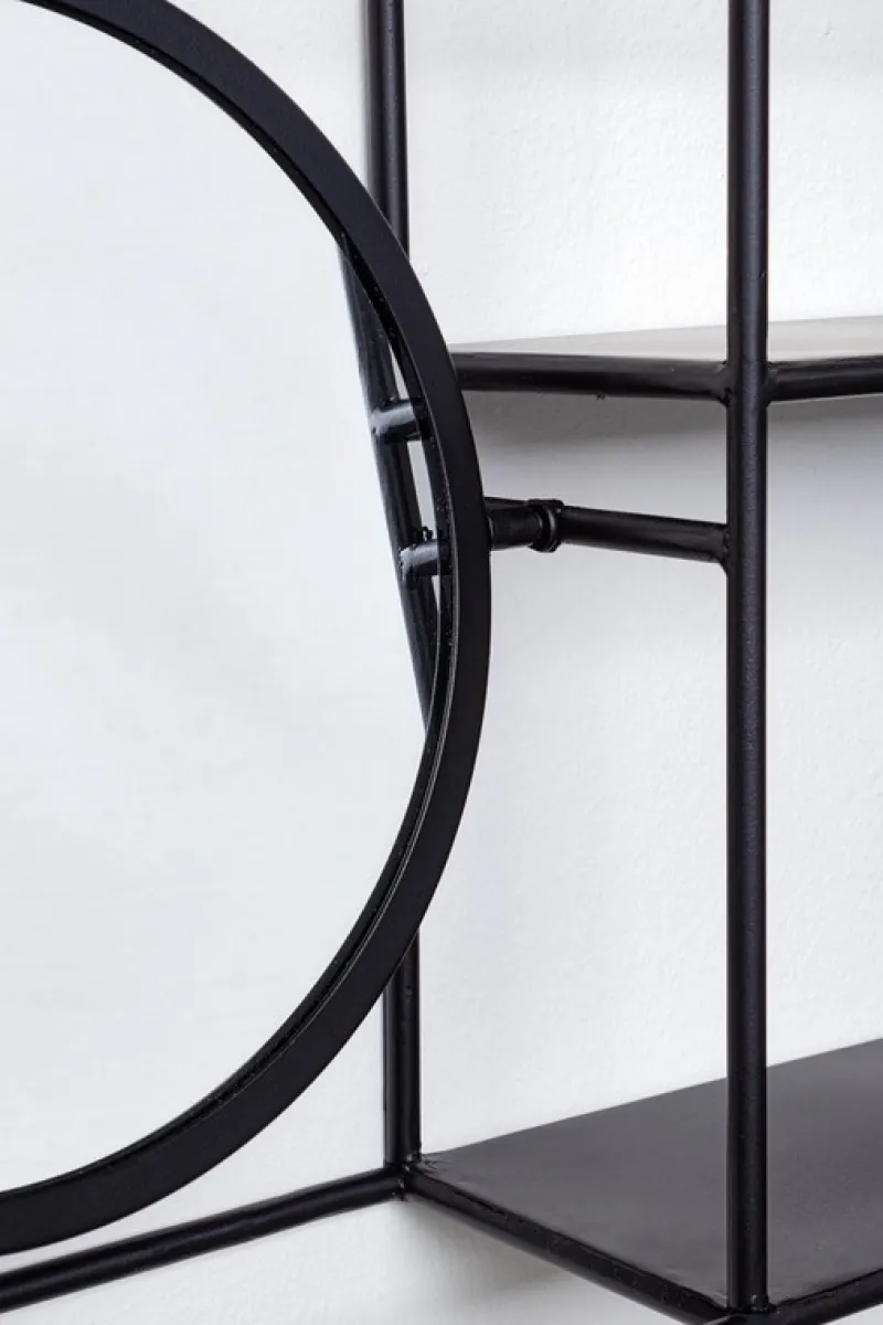 Outlet Bizzotto MENSOLA C-SPECCHIO NUCLEOS NERO