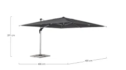 Bizzotto OMBRELLONE BRACCIO ARIES 4X4 ANOD-GRI T