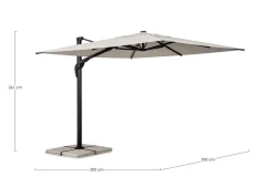 Online Bizzotto OMBRELLONE BRACCIO ARIES 3X3 ANTR-NAT T